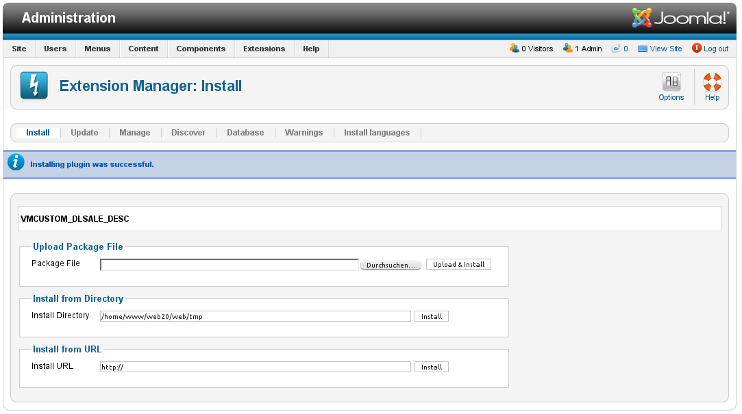 downloads for sale installation success